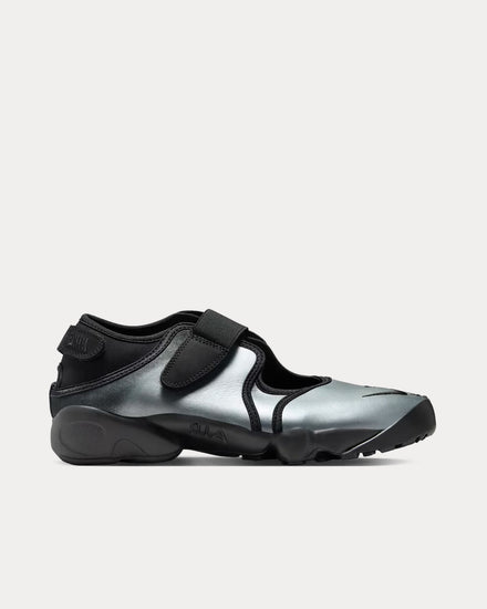 Nike Air Rift Leather Metallic Silver / Black Slip On Sneakers - 1