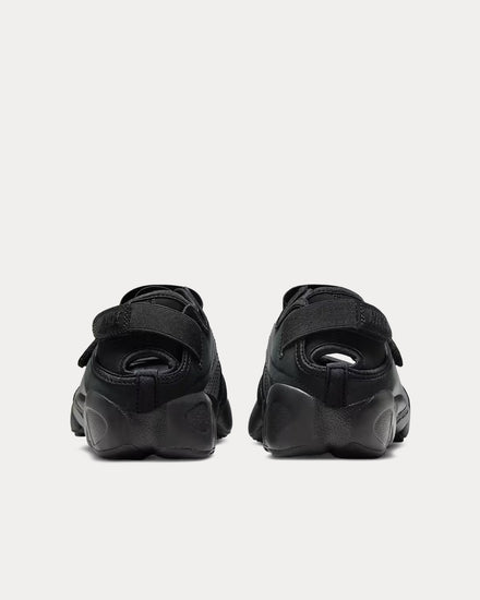 Nike Women's Air Rift Leather Metallic Silver / Black Slip