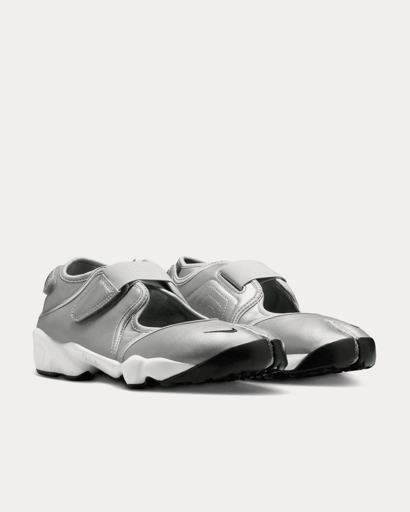 Nike Air Rift Leather Metallic Silver / Sail Slip On Sneakers - 3