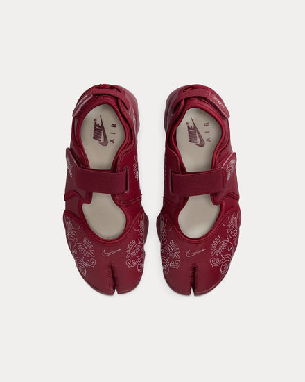 Nike Air Rift Leather Team Red Slip On Sneakers - 2