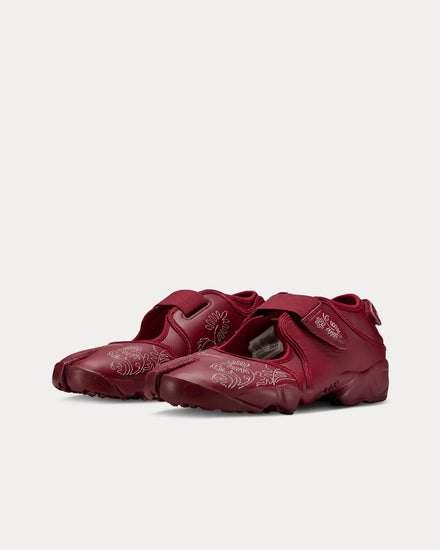 Nike Air Rift Leather Team Red Slip On Sneakers - 3