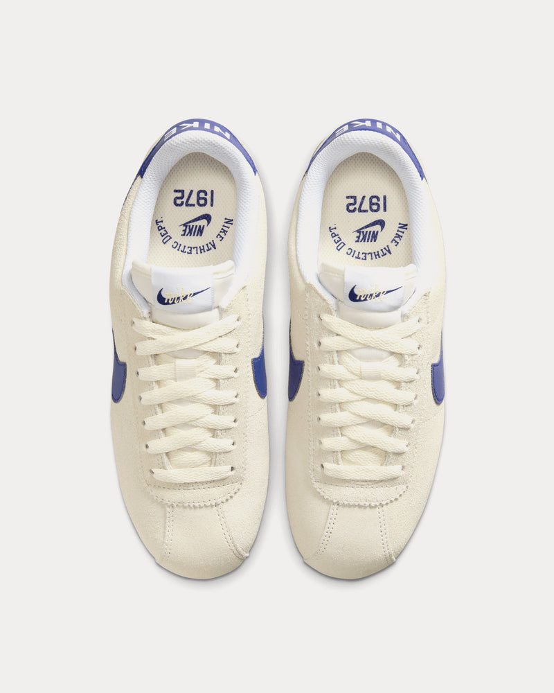 blue and white nike cortez shoes