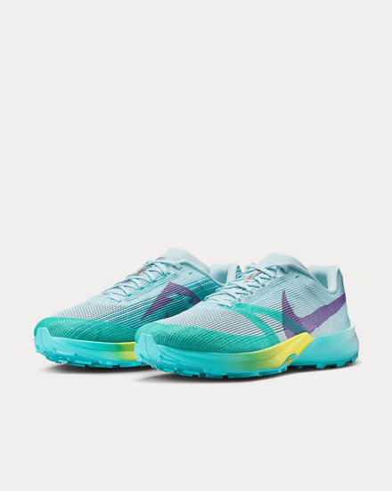Nike Kiger 10 Glacier Blue / Dusty Cactus / Opti Yellow / Field Purple Running Shoes - 3