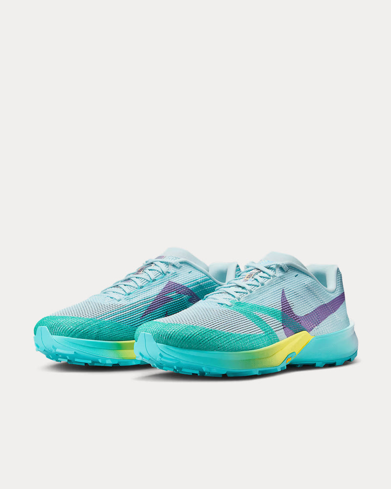 Nike Kiger 10 Glacier Blue / Dusty Cactus / Opti Yellow / Field Purple Running Shoes - 3