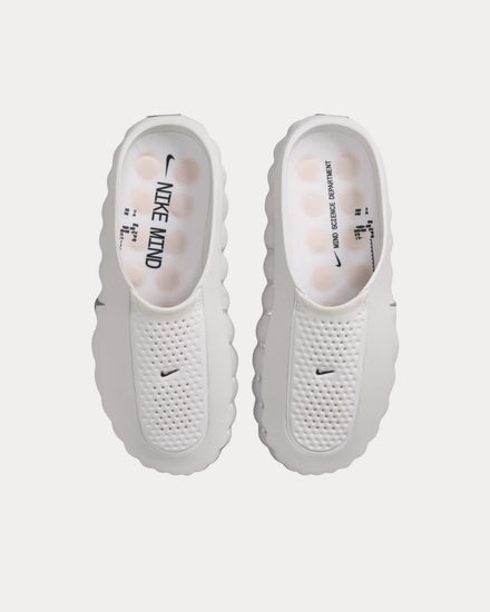 Nike Mind 001 White / Metallic Silver Mules - 2