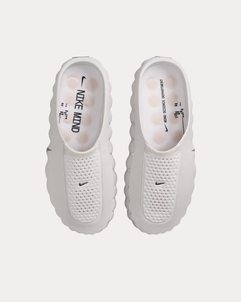 Nike Men's Mind 001 White / Metallic Silver Mules
