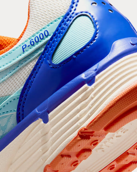 Nike P-6000 Summit White / Racer Blue / Guava Ice / Safety Orange Low Top Sneakers - 6