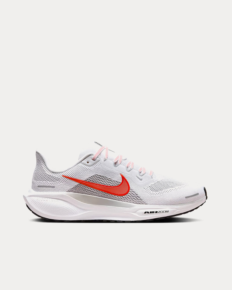 Nike Pegasus 41 White / Wolf Grey /  Black / Picante Red Running Shoes - 1