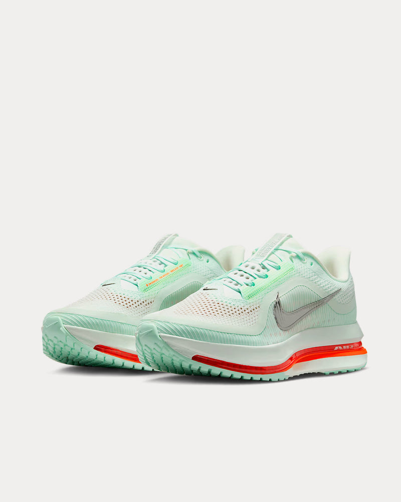 Nike Pegasus Premium Barely Green / Mint Foam / Metallic Silver / Bright Crimson Running Shoes - 3