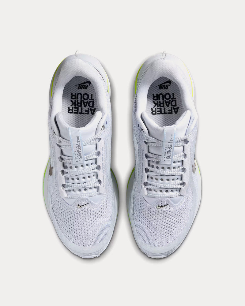 Nike Pegasus Premium Football Grey / Volt / Black / Metallic Silver Running Shoes - 2