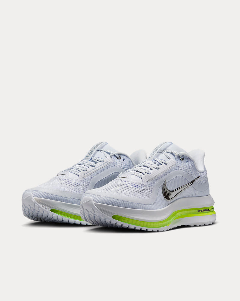 Nike Pegasus Premium Football Grey / Volt / Black / Metallic Silver Running Shoes - 4