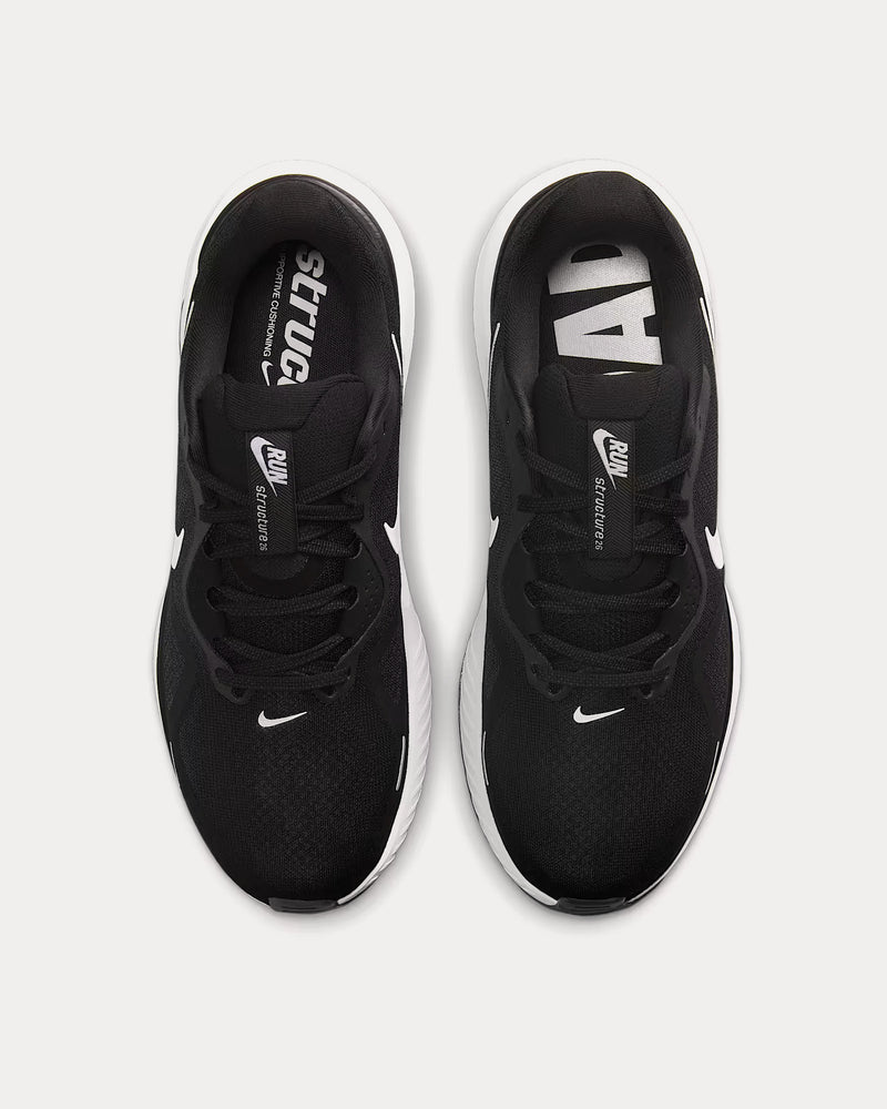 Nike Structure 26 Black / Cool Grey / Metallic Silver / White Running Shoes - 2