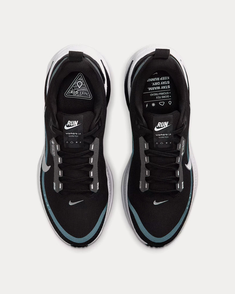 Nike Vomero 18 GORE-TEX Black / Anthracite / White / Metallic Silver Running Shoes - 2
