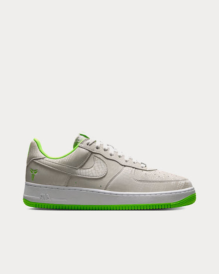 Nike Kobe Air Force 1 Low Vast Grey / White / Electric Green Low Top Sneakers - 1