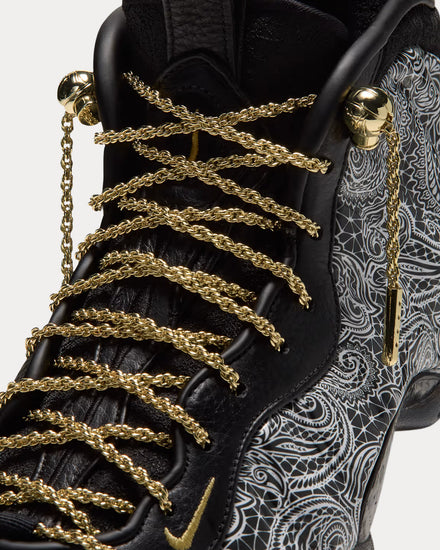 Nike x Victor Solomon Air Foamposite One Black / Metallic Gold High Top Sneakers - 6