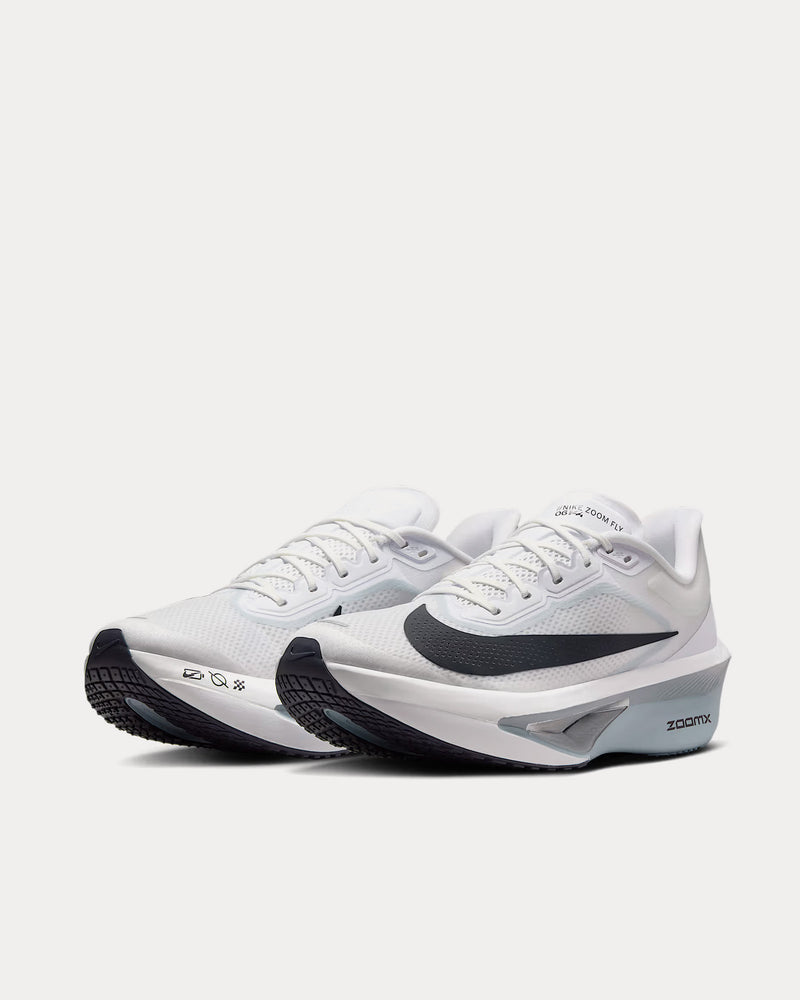 Nike Zoom Fly 6 White / Pure Platinum / Obsidian Mist / Gridiron Running Shoes - 3