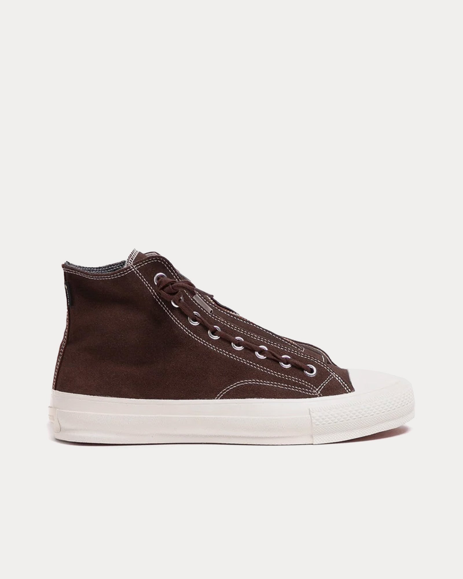 Nonnative - Dweller Hi Cow Leather with Gore-Tex Brown / White High Top Sneakers