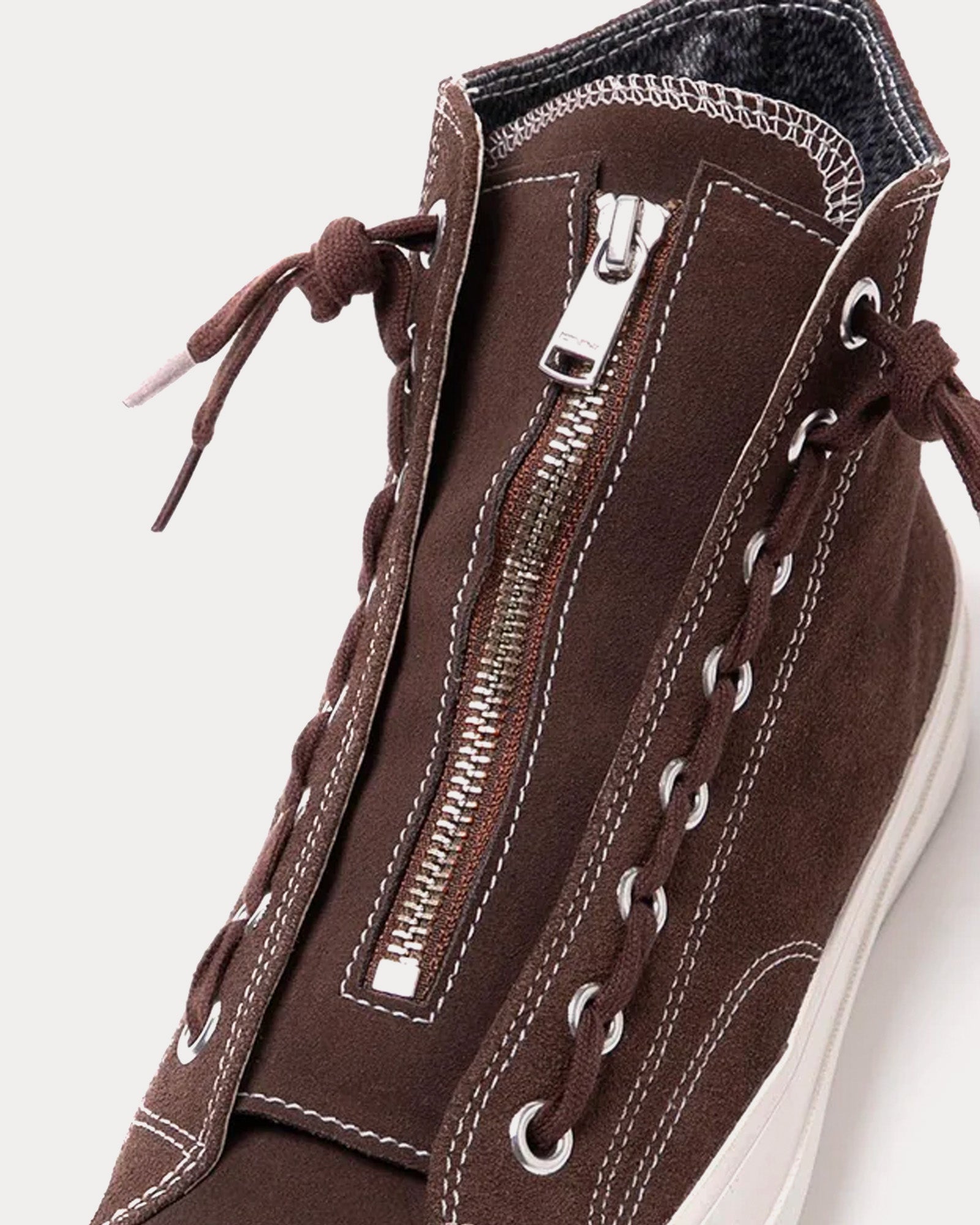 Nonnative - Dweller Hi Cow Leather with Gore-Tex Brown / White High Top Sneakers