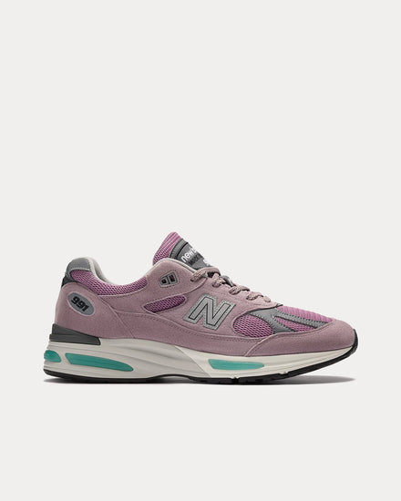 New Balance Made in UK 991v2 'Retro Pop' Polignac / Toadstool / Silver Low Top Sneakers - 1