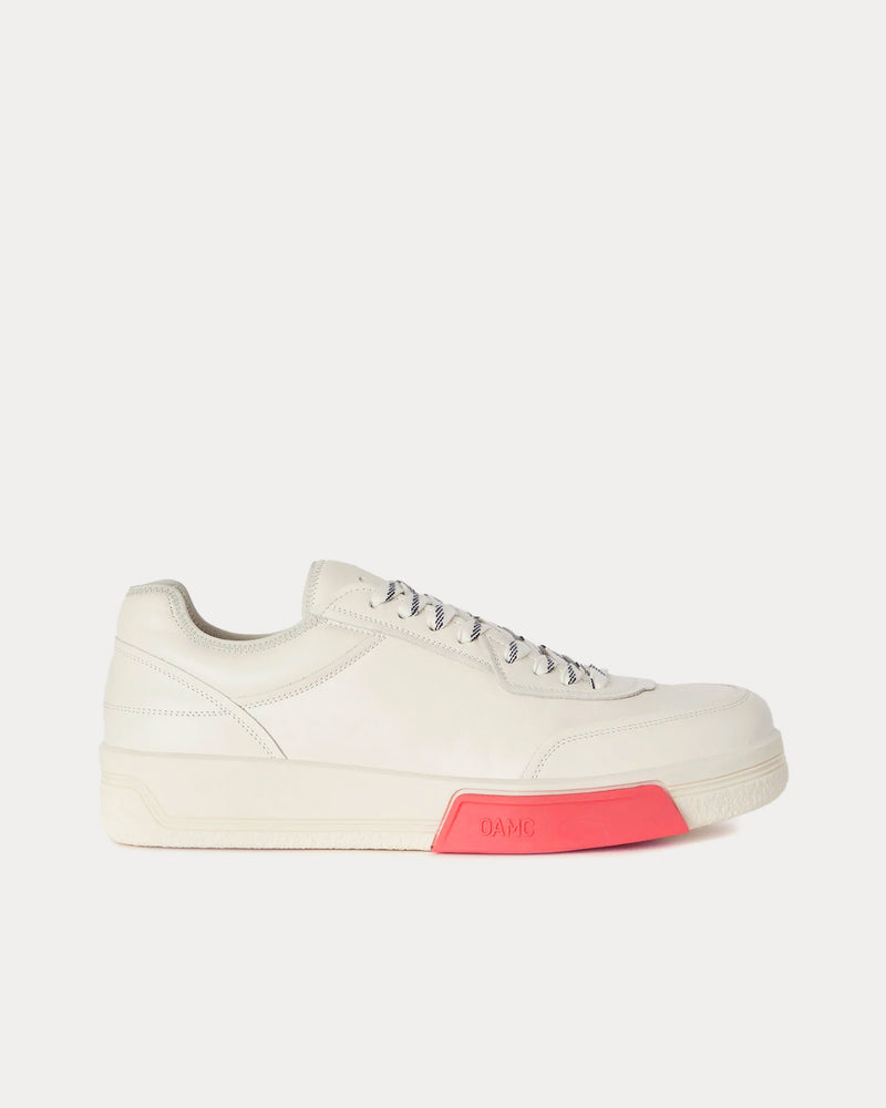 OAMC Men's Cosmos Cupsole Off-White / Red Low Top Sneakers