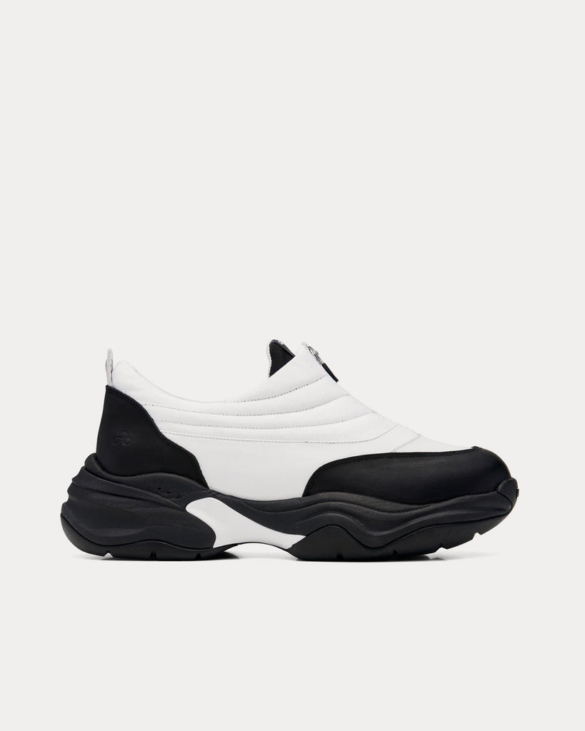 OAO Fountain White / Black Slip On Sneakers - Sneak in Peace