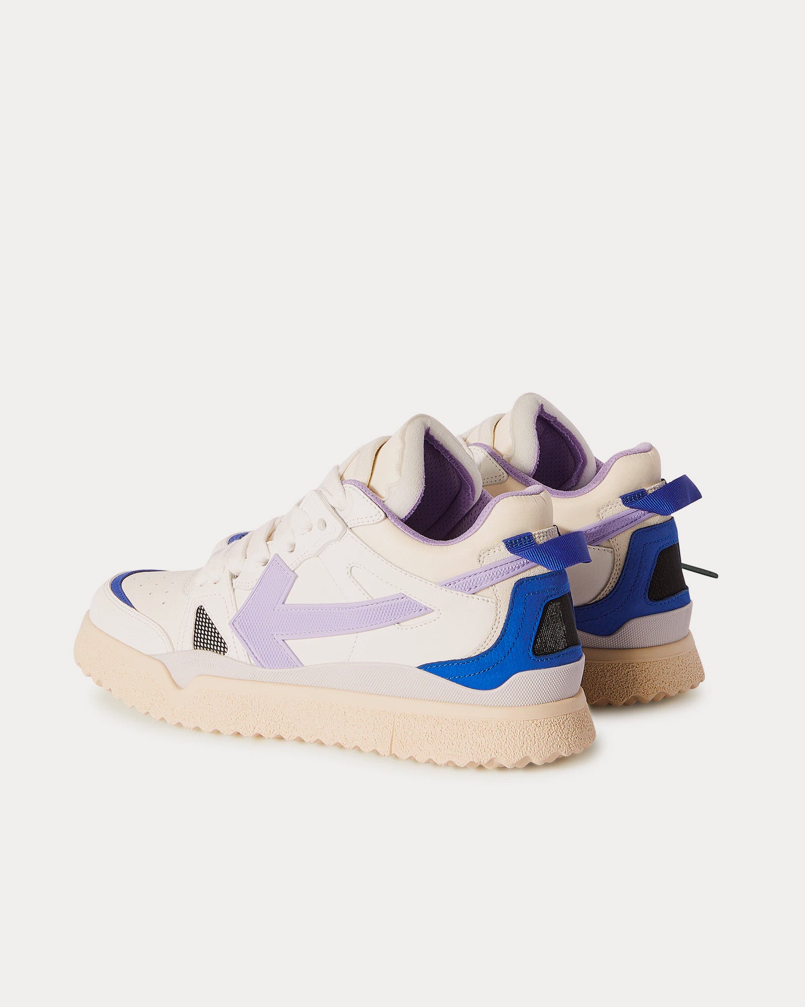 Off-White Sponge White / Purple Mid Top Sneakers - Sneak in Peace