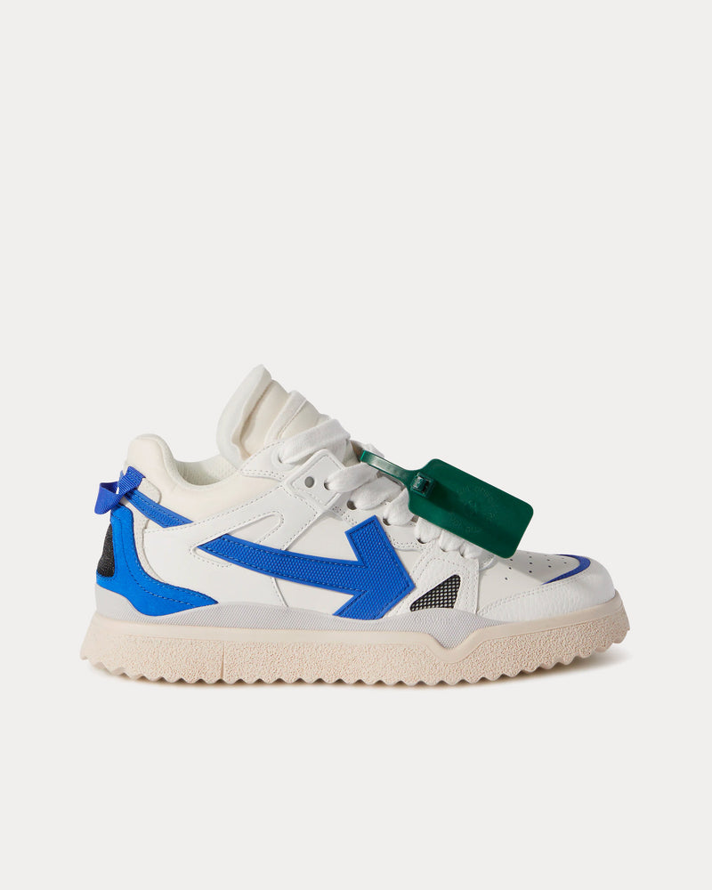 Off-White Women's Sponge White Blue Mid Top Sneakers Trainers