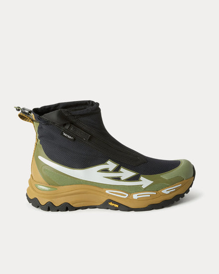 Off-White Be Right Back Trail Black / Green / White High Top Sneakers - 1