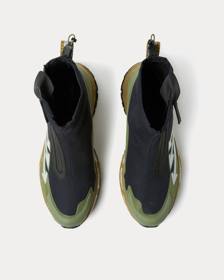 Off-White Be Right Back Trail Black / Green / White High Top Sneakers - 2