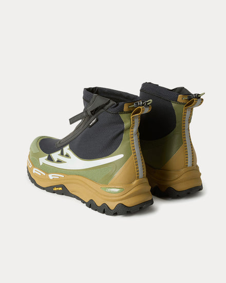 Off-White Be Right Back Trail Black / Green / White High Top Sneakers - 4