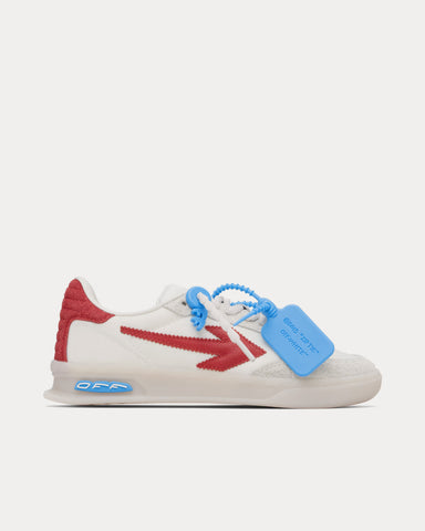 Off-White End Of Play White / Brick Red Low Top Sneakers