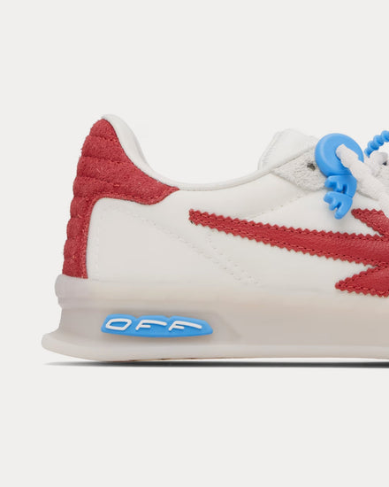 Off-White End Of Play White / Brick Red Low Top Sneakers - 4