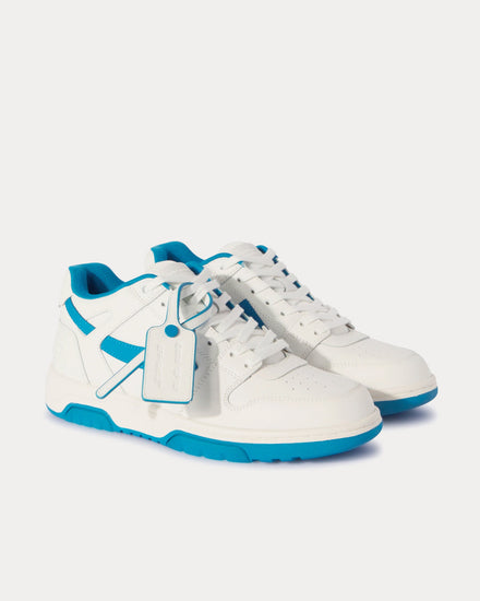 Off-White Out Of Office Calf Leather White / Light Blue Low Top Sneakers - 3