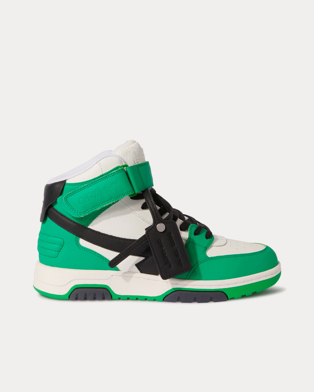 Off-White Men's Out of Office Leather Sneakers Green