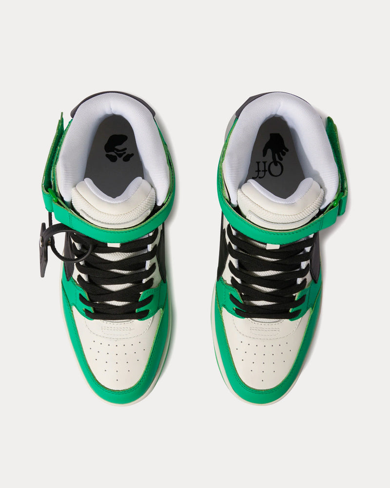 Off-White Men's Out Of Office Lea Mid Leather Green / Black Off-White Men's Out Of Office Lea Mid Leather Green / Black