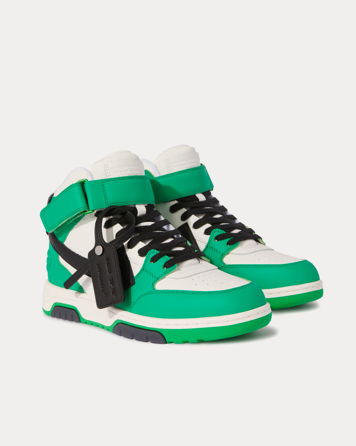 Off-White Men's Out of Office Leather Sneakers Green