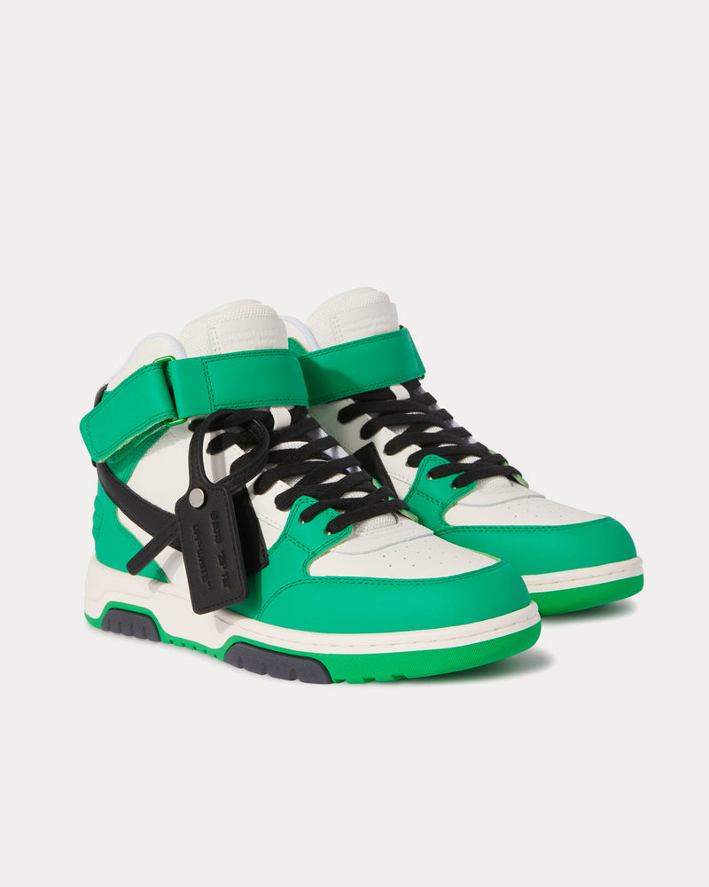 Off-White Men's Out Of Office Lea Mid Leather Green / Black