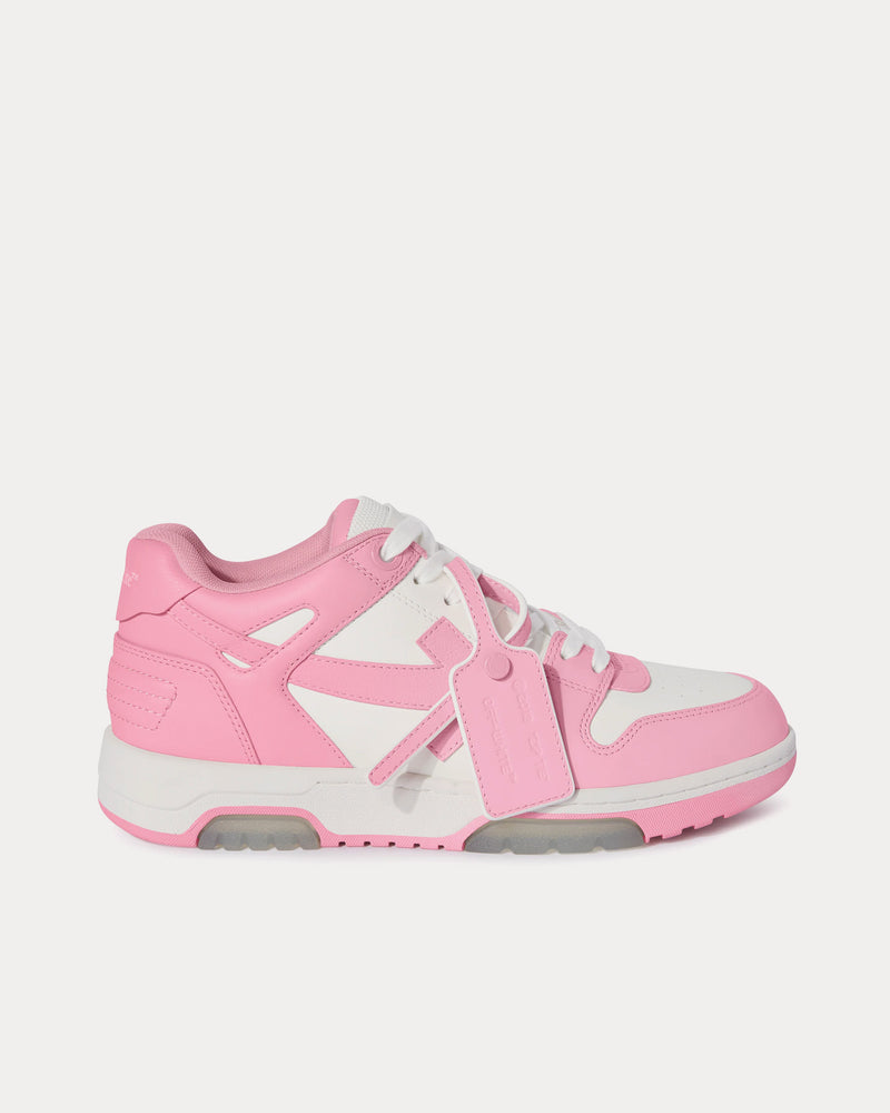 Leather Sneakers Off White Sneakers Pink Light Pink Vulcanized