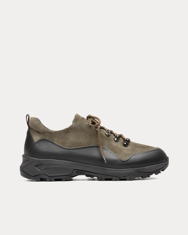 Officine Creative Itinere 001 Suede & Leather Military Green Low Top Sneakers