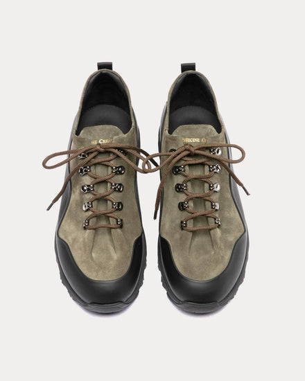 Officine Creative Itinere 001 Suede & Leather Military Green Low Top Sneakers - 2