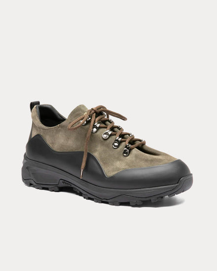 Officine Creative Itinere 001 Suede & Leather Military Green Low Top Sneakers - 3