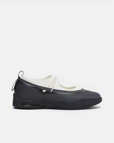 On x Zendaya Cloudnova Moon Black / Ivory Mary-Jane Slip Ons