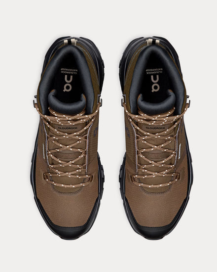 On Running Cloudrock Mid Waterproof Earth / Black Hiking Boots - 2