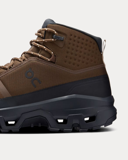 On Running Cloudrock Mid Waterproof Earth / Black Hiking Boots - 5