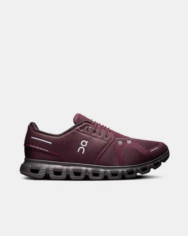 On Running Cloud 6 Mulberry / Pebble Low Top Sneakers