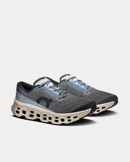 On Running Cloudmonster 3 Rock / Silver Running Shoes - 3