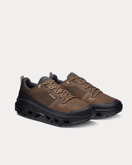 On Running Cloudrock Low Waterproof Earth / Black Hiking Shoes - 3