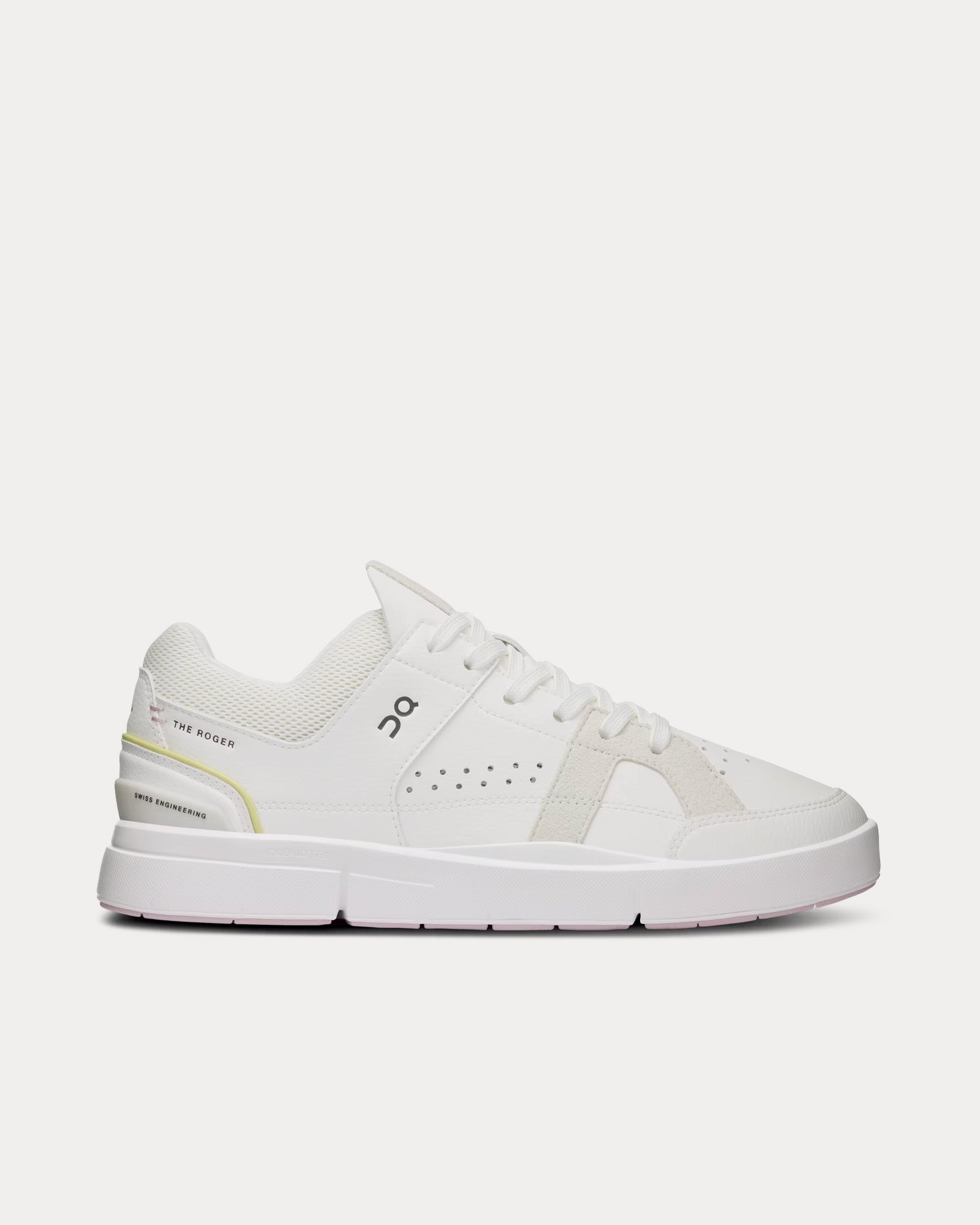 On Running - The Roger Clubhouse White / Mauve Low Top Sneakers