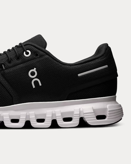 On Running Cloud 6 Black / White Low Top Sneakers - 4