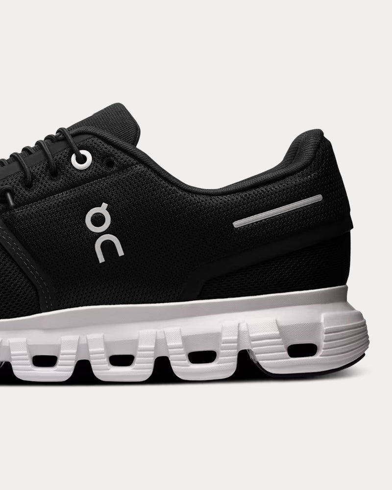 On Running Men s Cloud 6 Black White Low Top Sneakers On Running Men s Cloud 6 Black White Low Top Sneakers